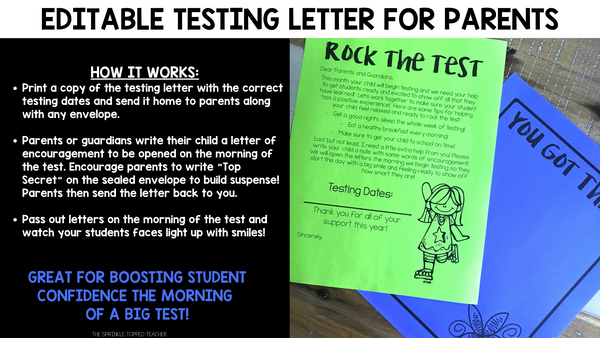 Editable Testing Letter for Parents