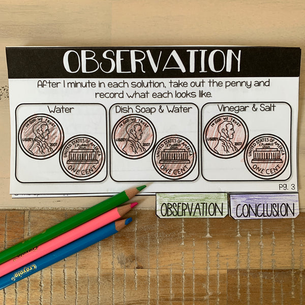 Clean a Dirty Penny Science Experiment | Scientific Method | Distance Learning