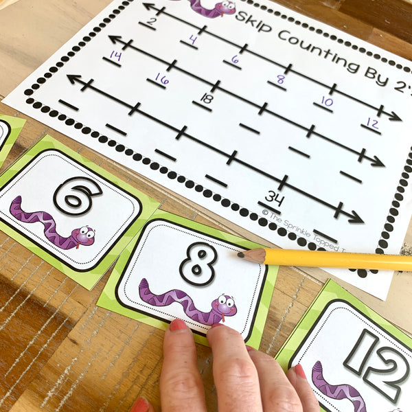 Skip Counting by 2, 5, and 10 | Snake Task Cards