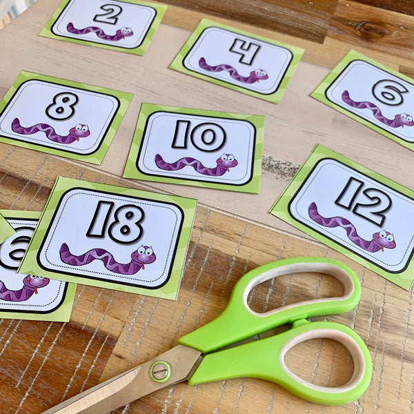 Skip Counting by 2, 5, and 10 | Snake Task Cards