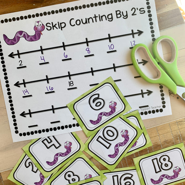 Skip Counting by 2, 5, and 10 | Snake Task Cards