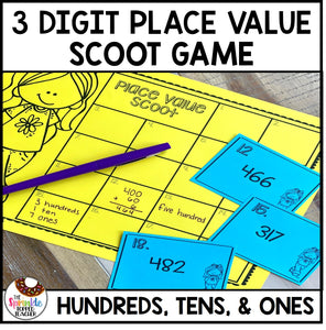 3 Digit Place Value Scoot Game | Base Ten