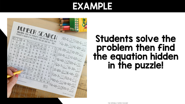 Addition and Subtraction Math Facts Fluency - Number Search Games