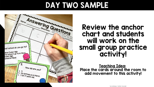 Restate the Question Practice | 5 Day Unit