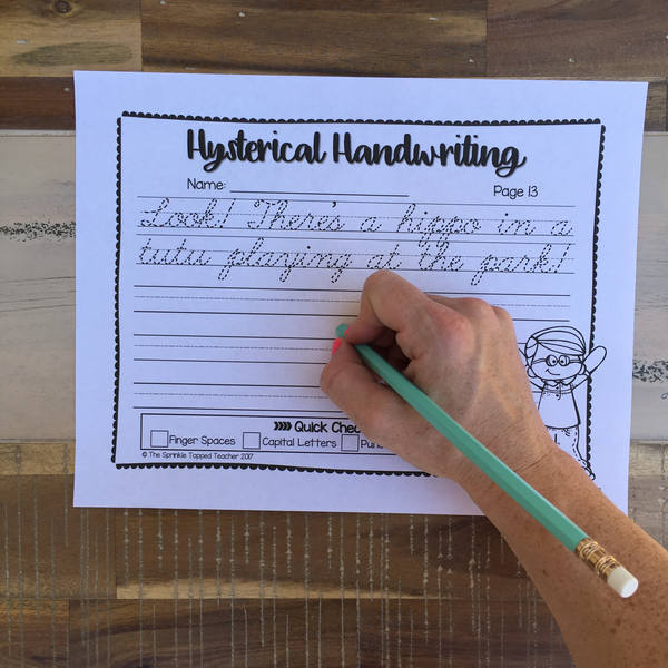 Hysterical Handwriting Worksheets Cursive Bundle