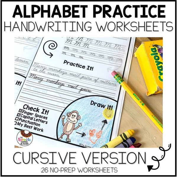 Alphabet Handwriting Worksheets - CURSIVE