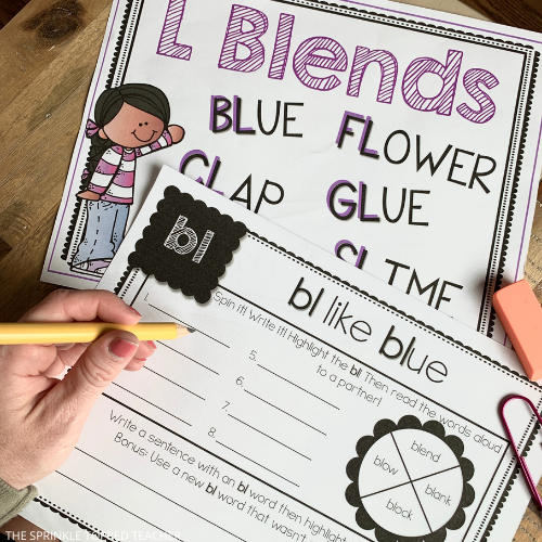 Beginning Blends Word Work Bundle | S Blends L Blends R Blends