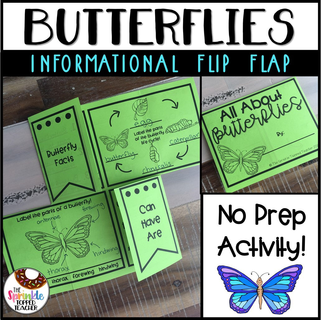 Butterfly Life Cycle Research Project | No Prep Flip Flap