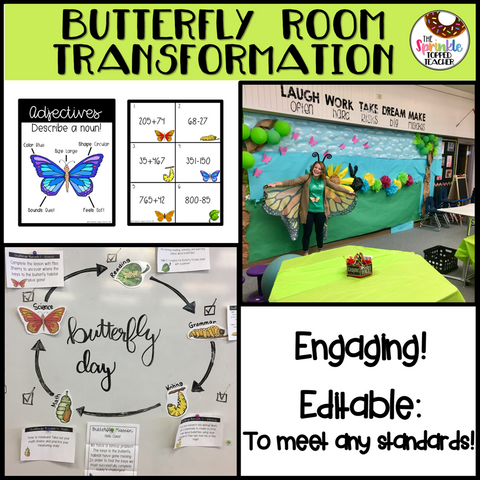 Butterfly Life Cycle Activity | Editable Room Transformation