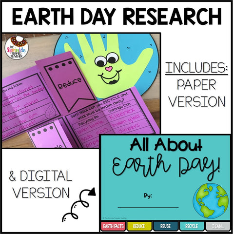 Earth Day Research Activity and Craft | Includes Digital Earth Day
