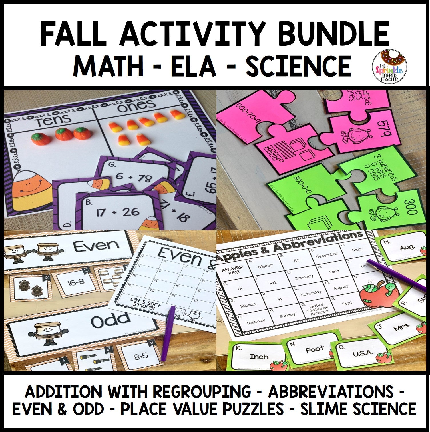 2nd Grade Fall Activities Bundle