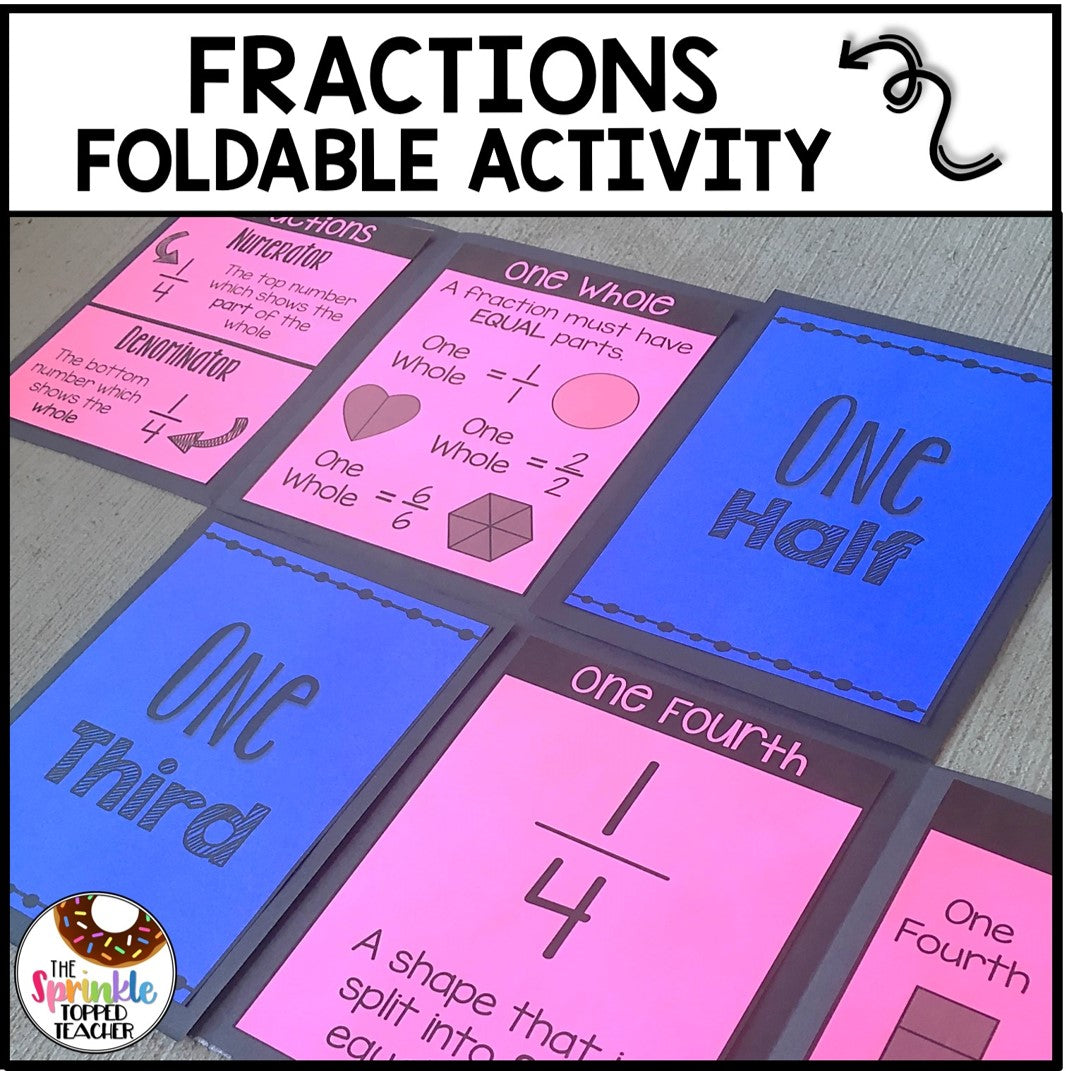 2nd Grade Fractions Activity | Foldable