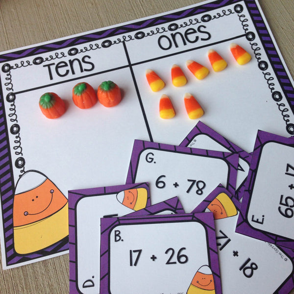 Candy Corn Math Game | Addition with Regrouping