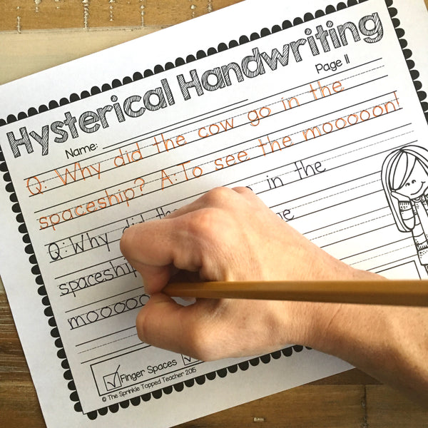 Hysterical Handwriting Worksheets | Print Bundle