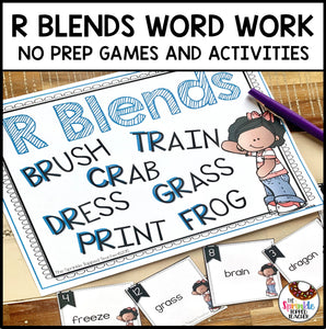 R Blends Word Work | Beginning Blends Activities