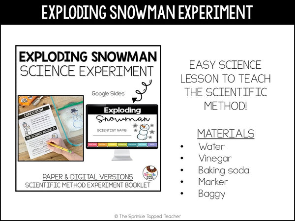 Winter Science Experiment: Exploding Snowman | Virtual Science Experiment