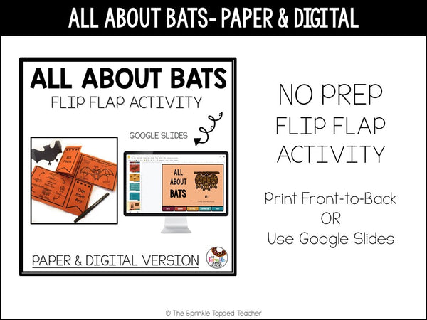 Bat Research Project | No Prep Flip Flap | Digital | Distance Learning