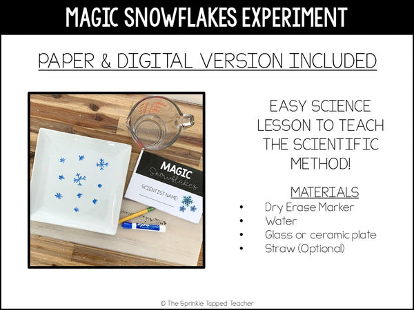 Snowflake Science Experiment - Easy Science Lesson | Scientific Method