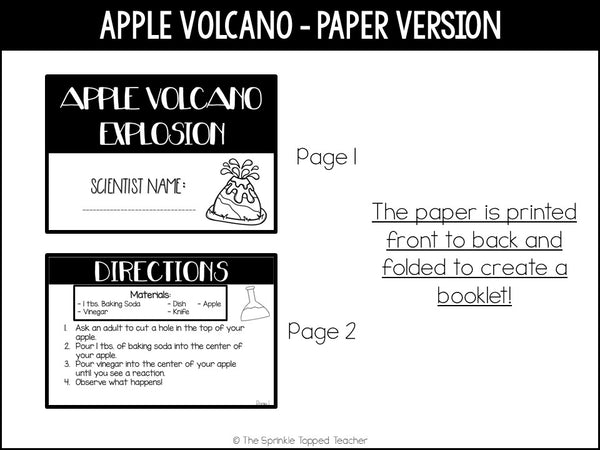 Apple Volcano Experiment | Scientific Method | Digital Science Experiment