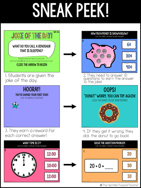 1st Grade Math Warm Ups | 180 Days of Spiral Review