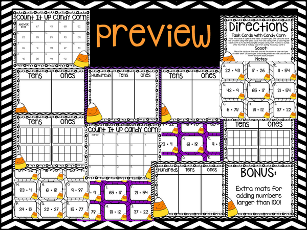 Candy Corn Math Game | Addition with Regrouping