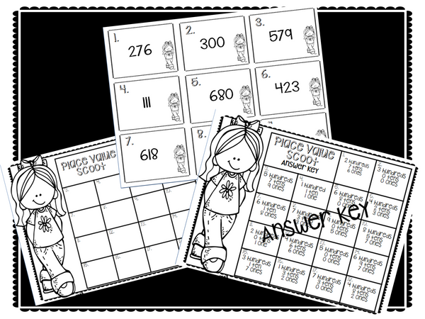 3 Digit Place Value Scoot Game | Base Ten