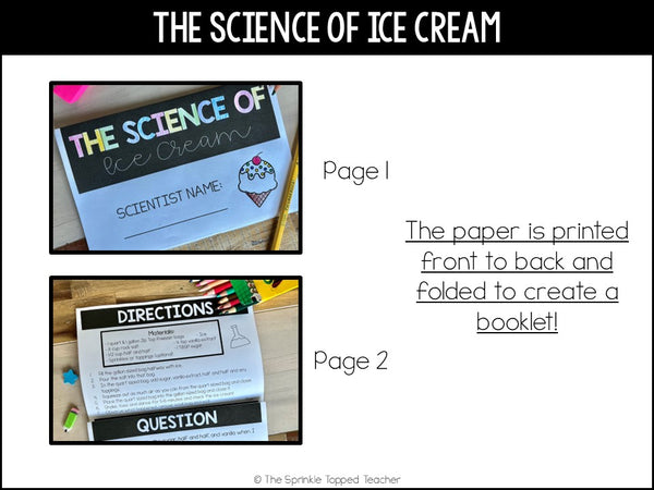 The Science of Ice Cream Activity - Scientific Method