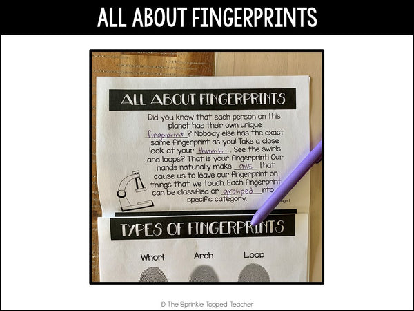 Fingerprint Science Experiment | Forensics | STEM | Scientific Method