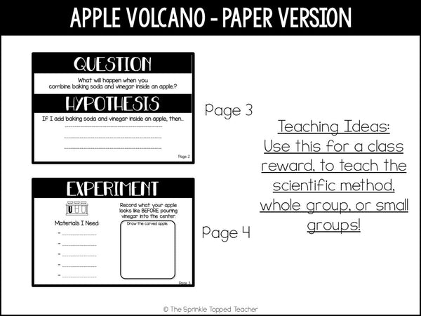 Apple Volcano Experiment | Scientific Method | Digital Science Experiment