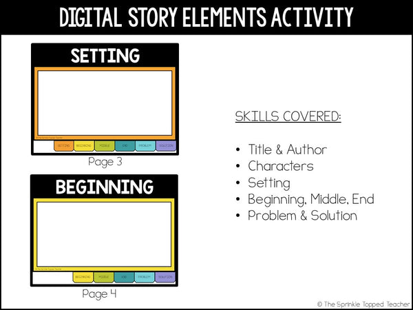 Story Elements Google Slides Graphic Organizer | Digital Notebook