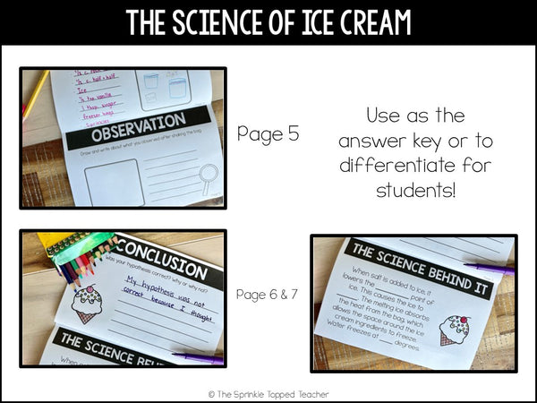 The Science of Ice Cream Activity - Scientific Method