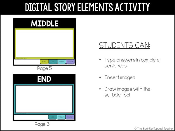 Story Elements Google Slides Graphic Organizer | Digital Notebook