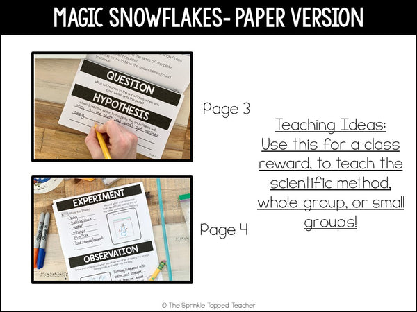 Snowflake Science Experiment - Easy Science Lesson | Scientific Method