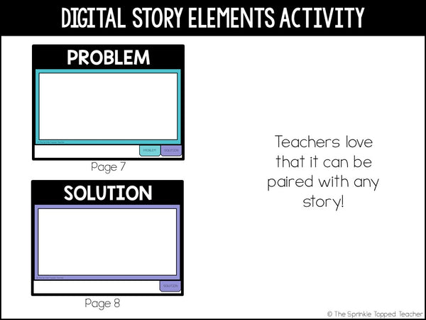 Story Elements Google Slides Graphic Organizer | Digital Notebook