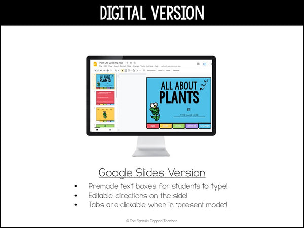 Plant Life Cycle Research Project | No Prep Flip Flap