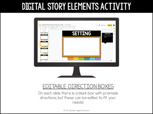 Story Elements Google Slides Graphic Organizer | Digital Notebook