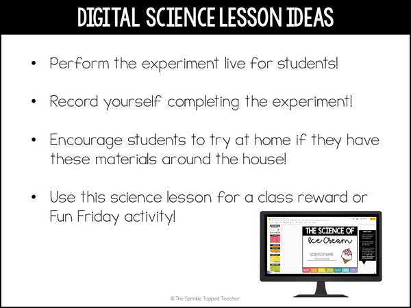 The Science of Ice Cream Activity - Scientific Method