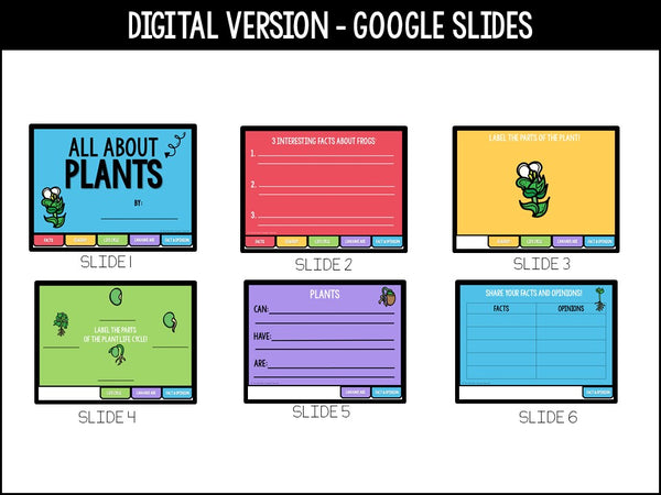 Plant Life Cycle Research Project | No Prep Flip Flap