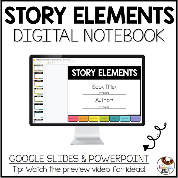 Story Elements Google Slides Graphic Organizer | Digital Notebook