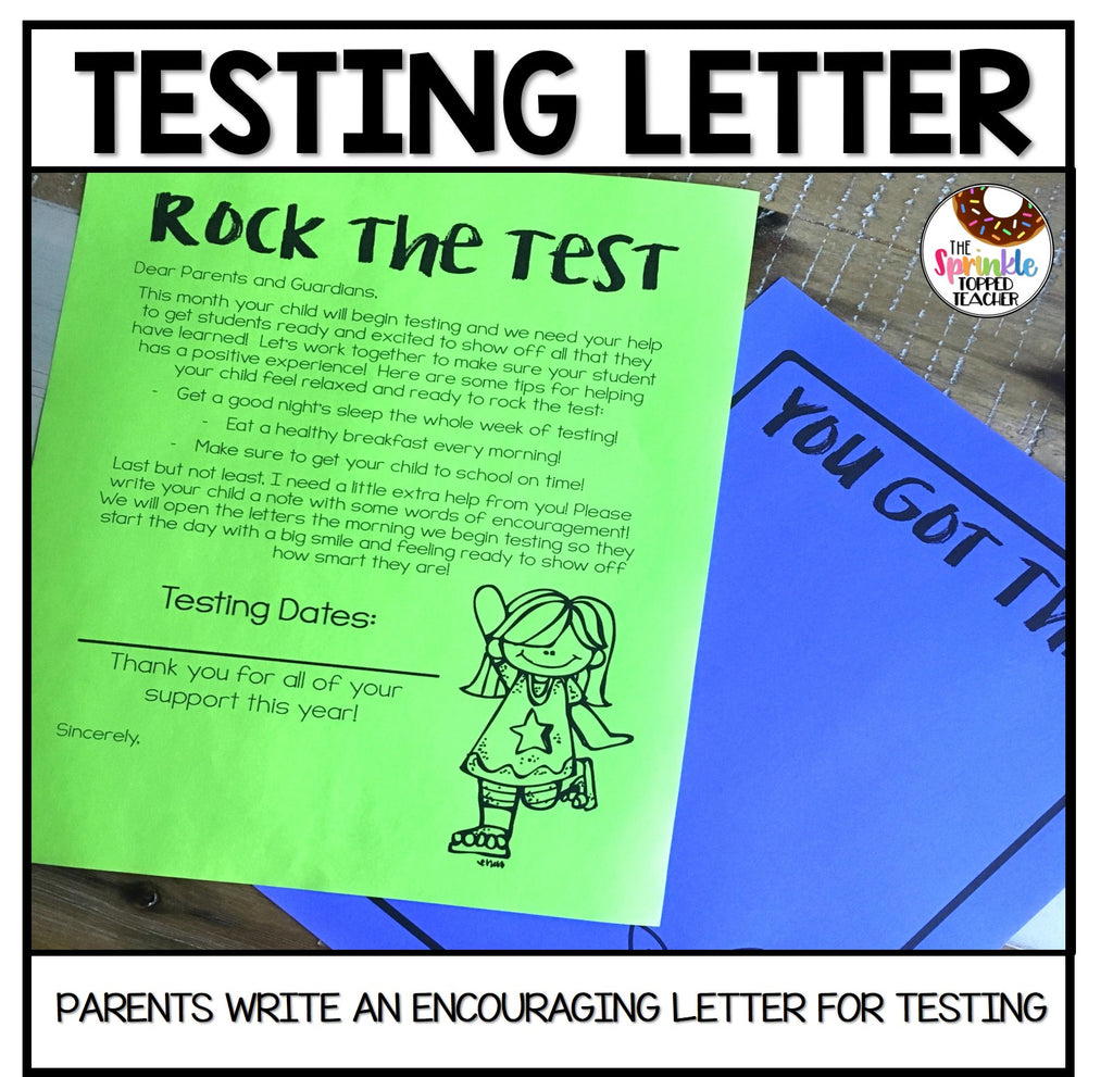 Testing Letter Frame Editable Testing Letter for Parents – The Sprinkle Topped Teacher Shop